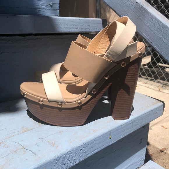 Shoe Dazzle Shoes - Strappy Platform Heels